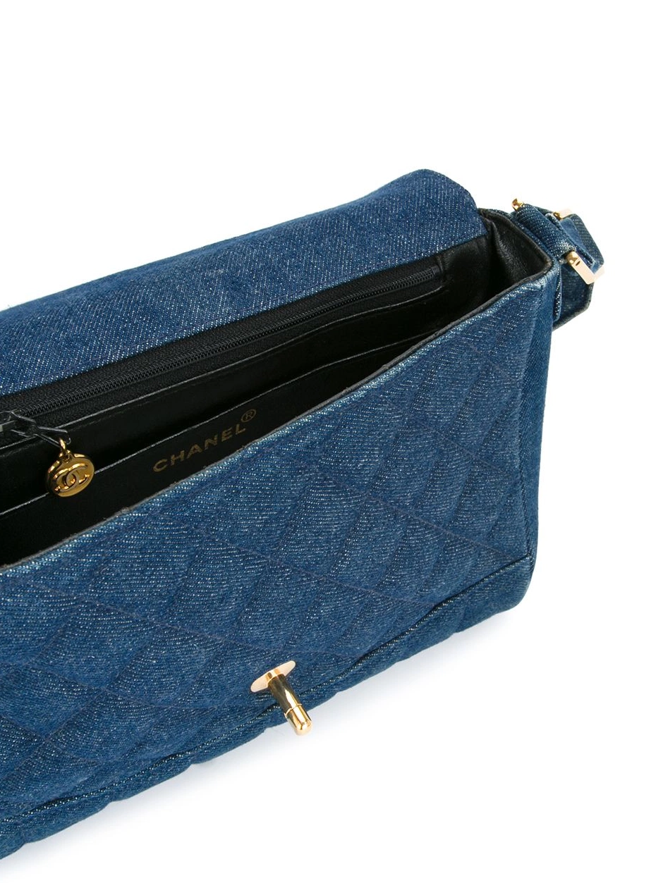 Affordable HOT SALE quilted CHANEL bag denim Women shoulder 0405